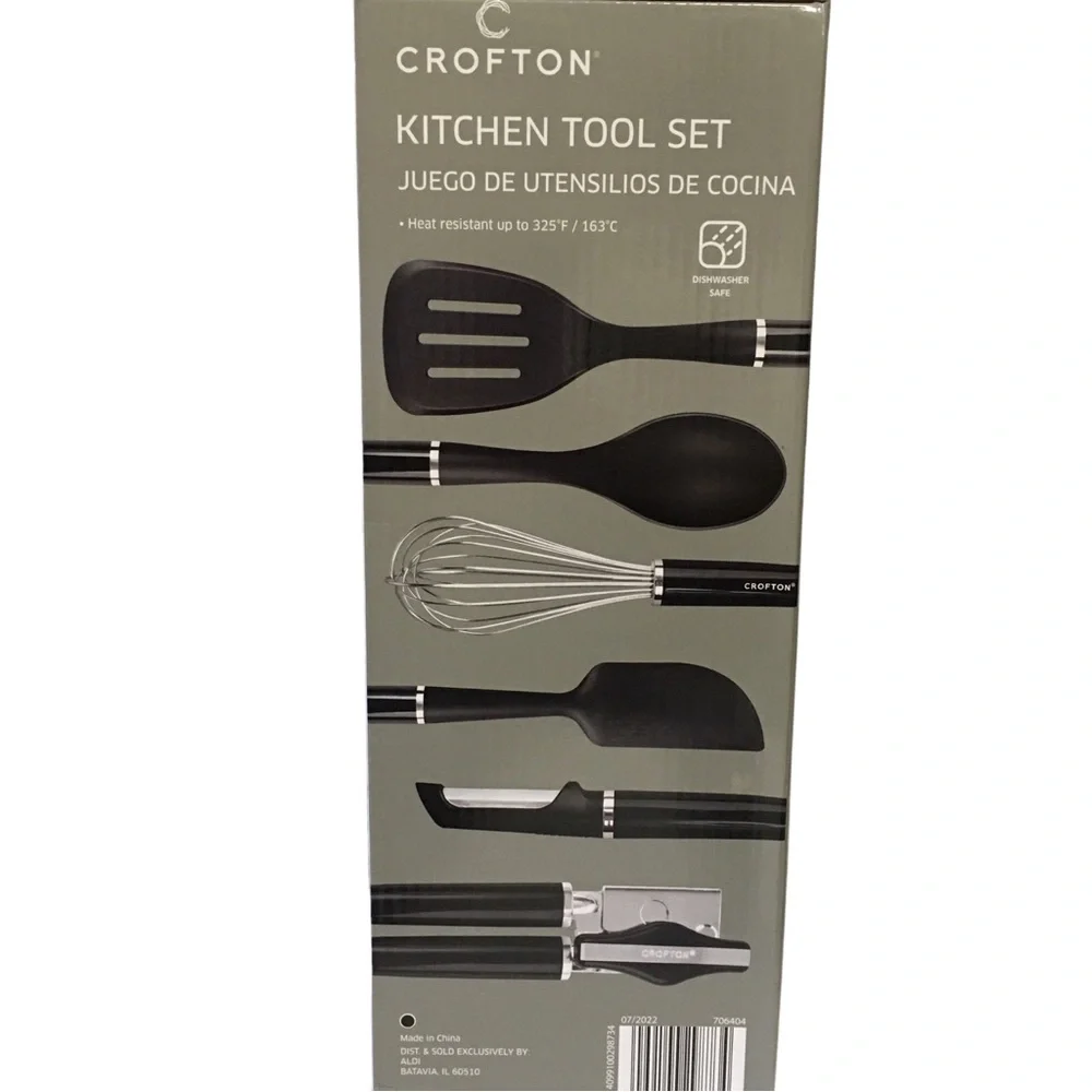 NIB Crofton New In Box PBA FREE 15 Pc Kitchen Tool Set Black Dishwasher …